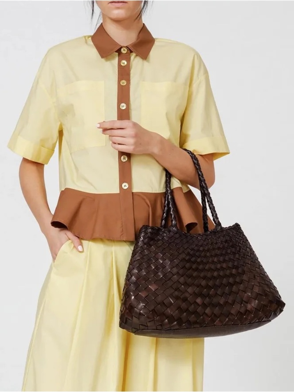 Dragon Diffusion Santa Croce Big Bag in Dark Brown - Picture 9 of 10